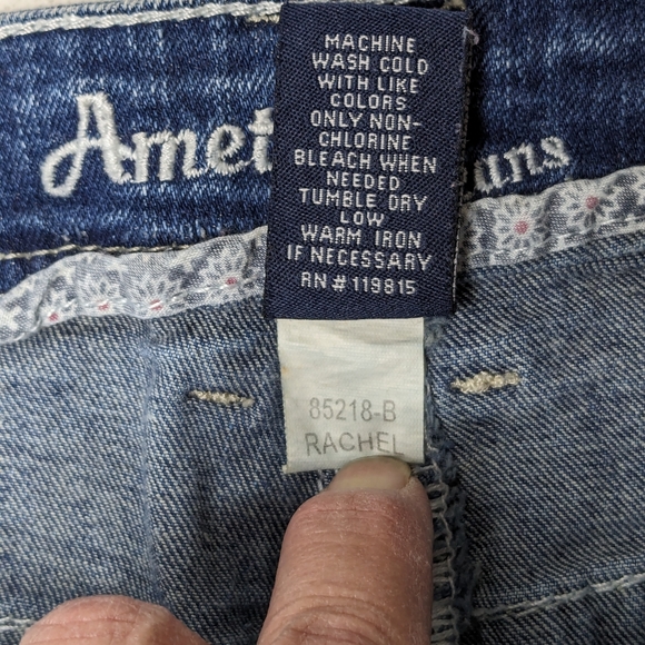 Amethyst Jean shorts Distressed women's size 3 Blue Rachel thick stitch Q-1 - Picture 8 of 11